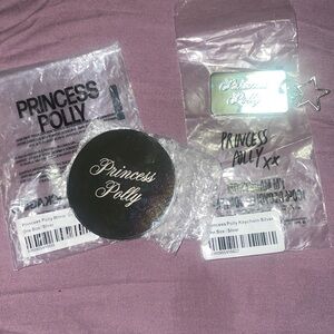 Princess Polly Silver Mirror and Keychain Set